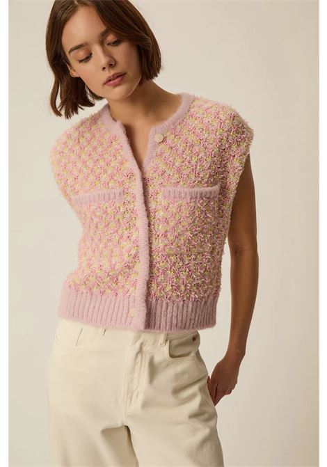 Gilet Des Petits Hauts April Multico Tweed senza maniche Des Petits Hauts | Gilet | 1E260060MULTICO